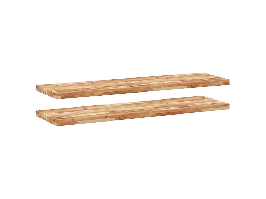 Étagères flottantes 2 pcs 160x40x4 cm acacia massif à l'huile