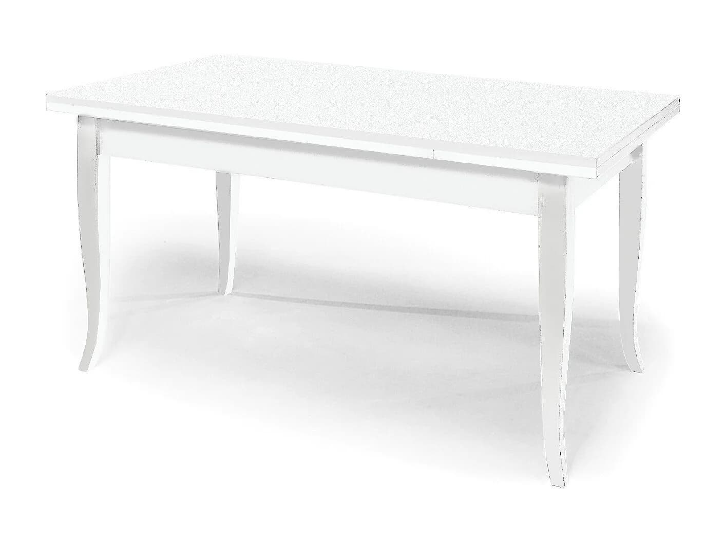 Table à rallonge en bois blanc 100x70 - 180x70 cm - SANTA CROCE