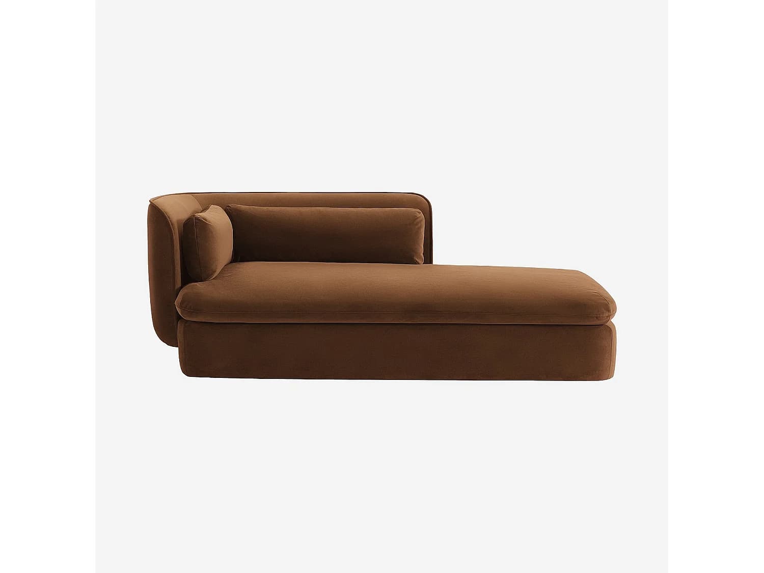 Habitat - Méridienne droite en tissu garnie de plumes - Terracotta - Kalmia