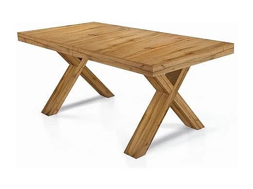 180x100 cm - 480x100 cm - GALLIPOLI table à rallonge en chêne noueux