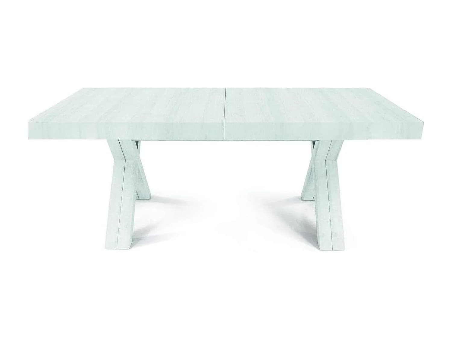 Table à rallonge en bois blanc 180x100 cm - 480x100 cm - GALLIPOLI