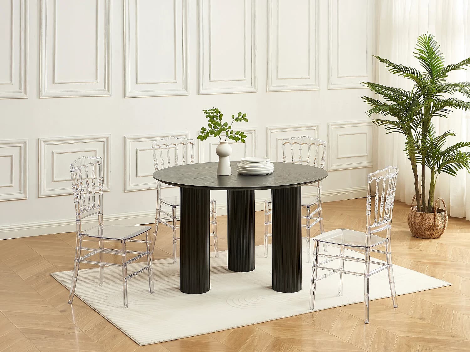 Lot de 6 chaises en polycarbonate - Cristal - AMBELON