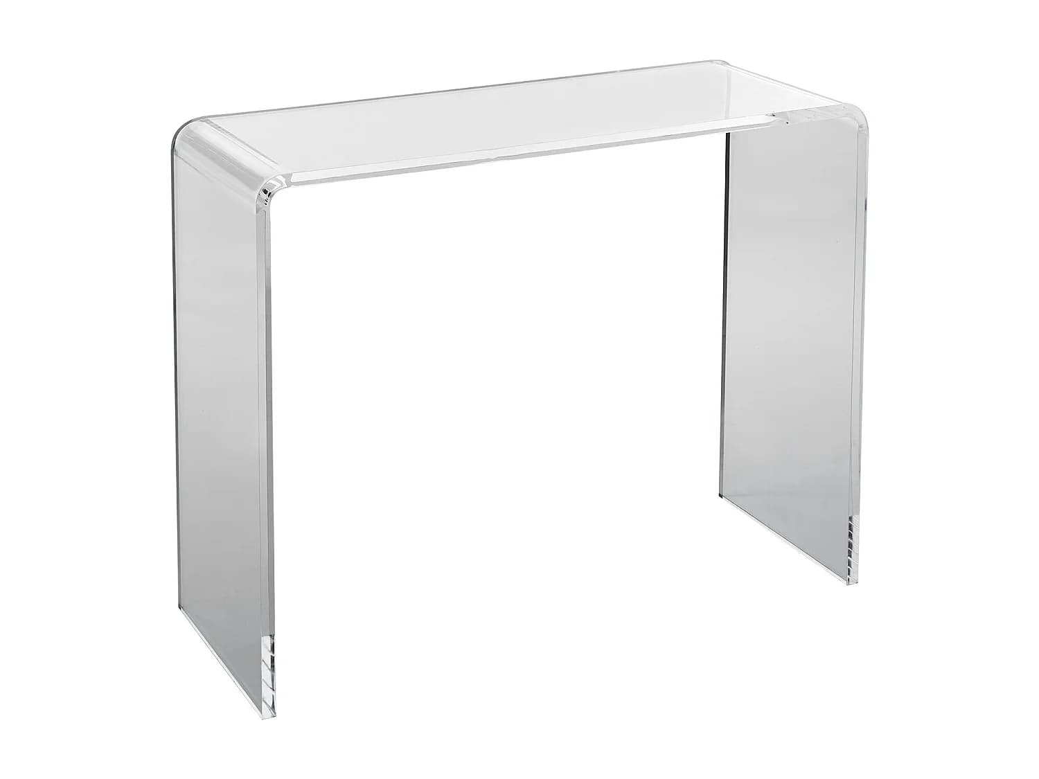 Table Console en Acrylique SucceBuy, Table D'Appoint Transparente pour Hall D'Entrée, 97 X 38 X 74 CM