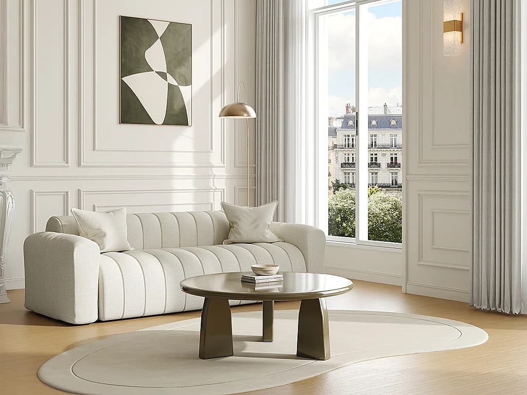 Table basse en MDF - Kaki laqué - ZINAPA
