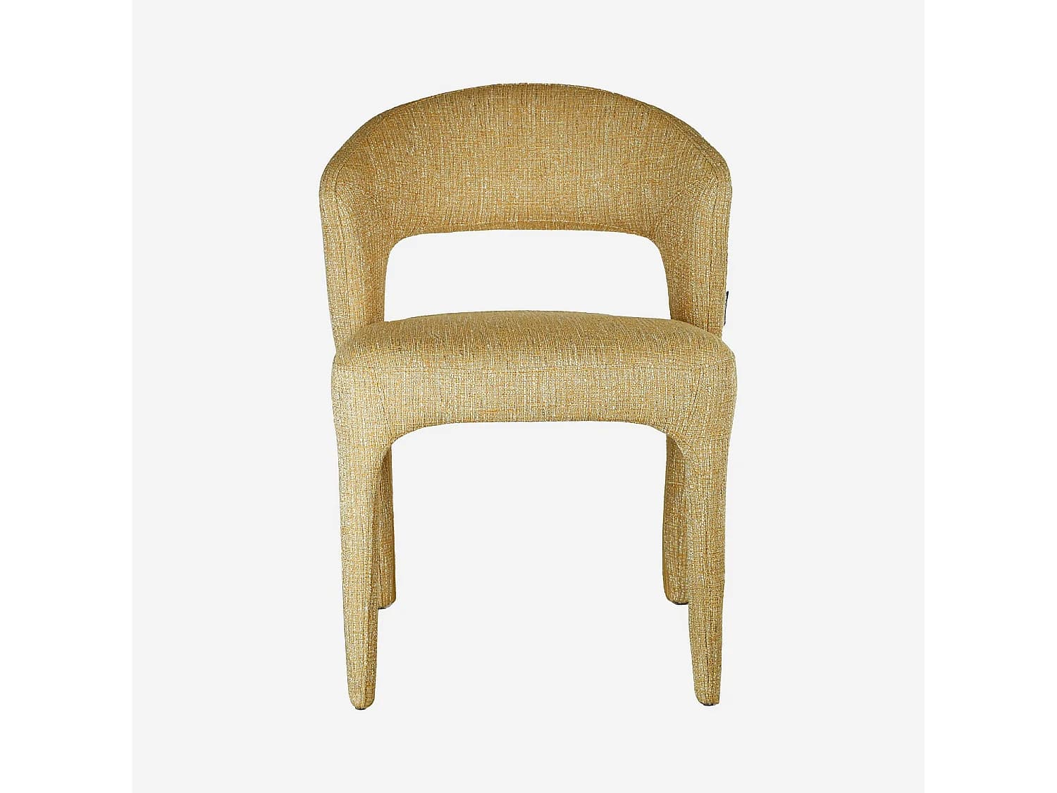 Habitat - Lot de 2 chaises en tissu texturé - Jaune chiné - Rimaka
