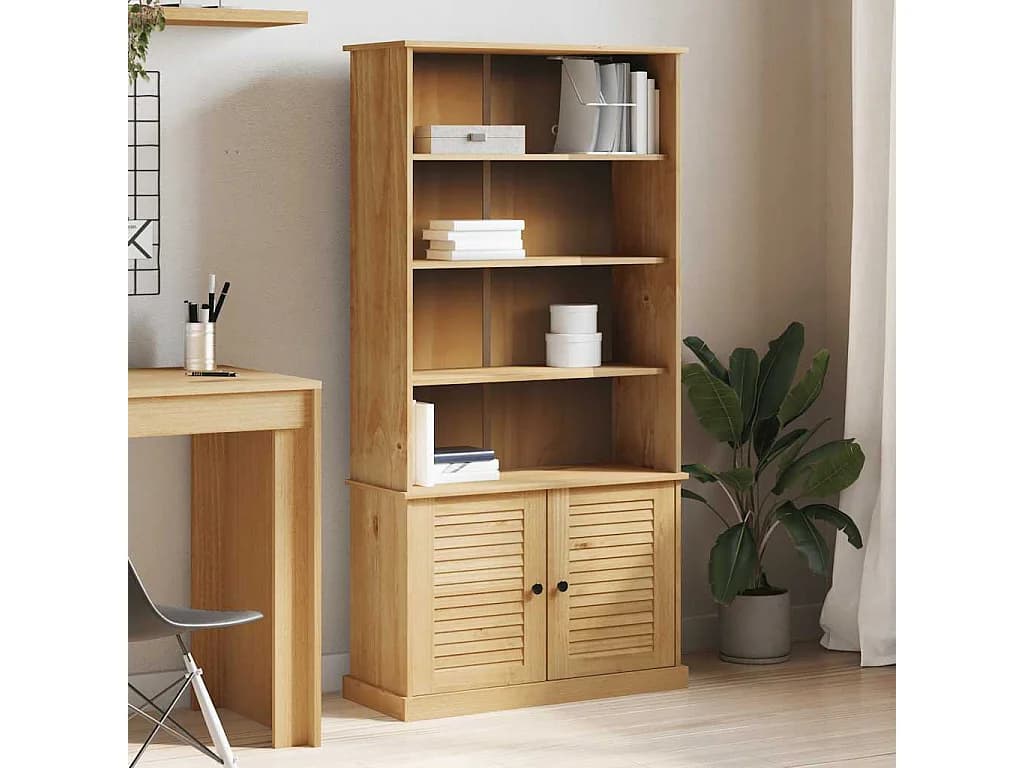 Bibliothèque | Etagère de rangement | Meuble de rangement VIGO 85x35x170 cm bois massif de pin