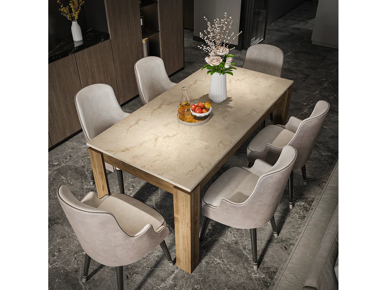 Table à manger, table de repas Manhattan 160 cm