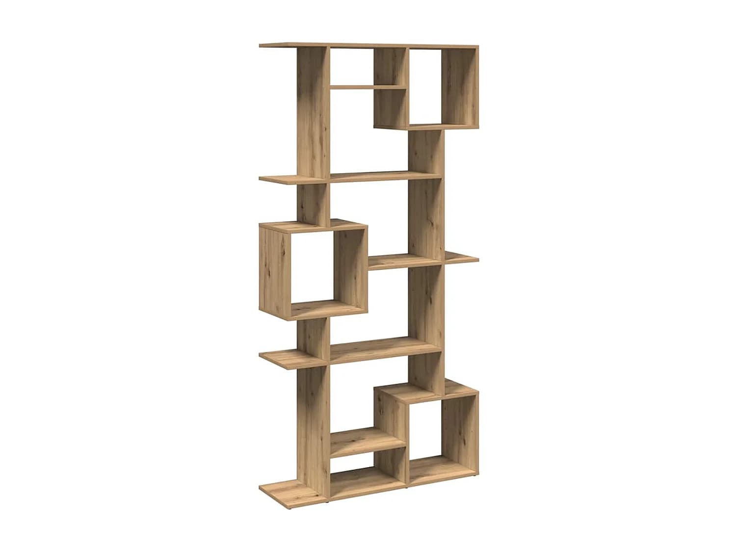Bibliothèque chêne artisanal 92x29x188 cm bois d'ingénierie