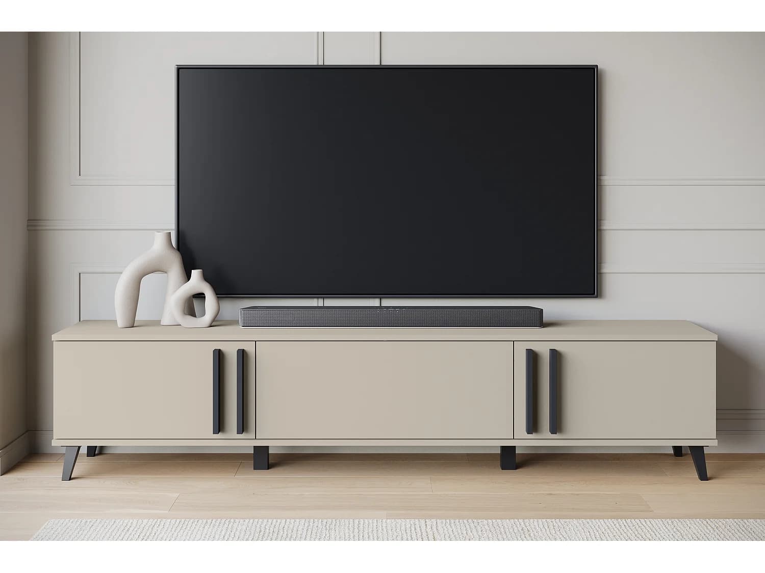MINIO go for it, Meuble TV HURON 180 cm congo/noir