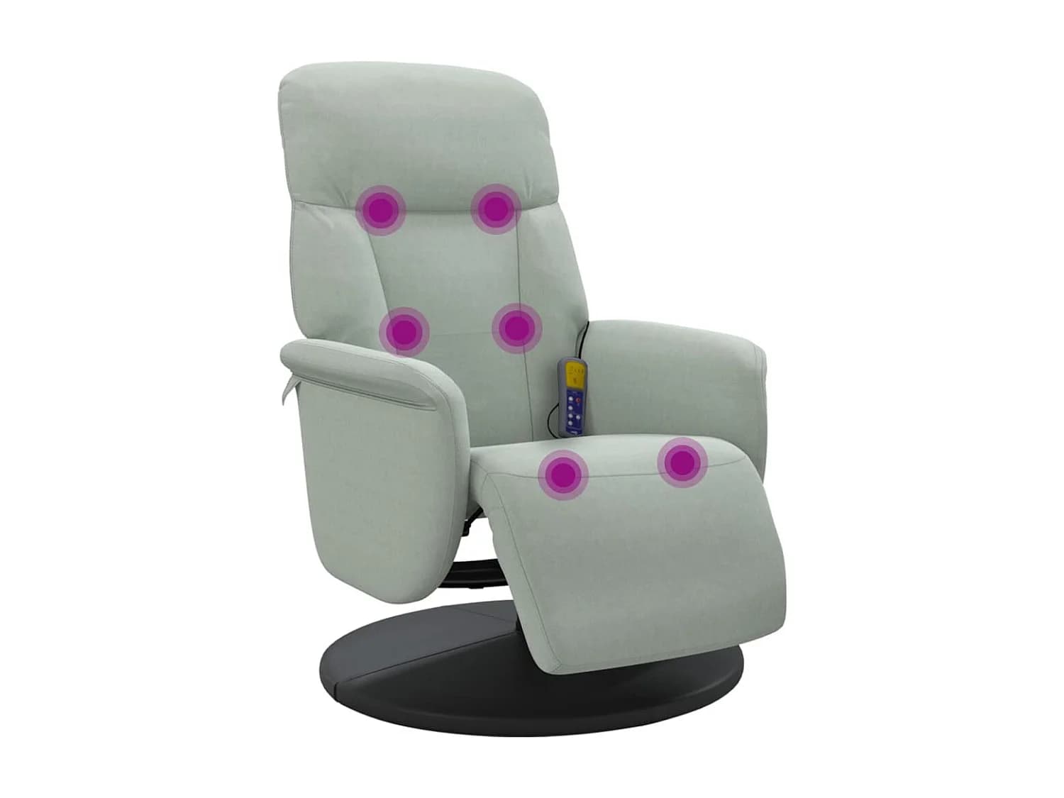 Fauteuil inclinable-Fauteuil salon de massage repose-pied gris clair velours SHL2212