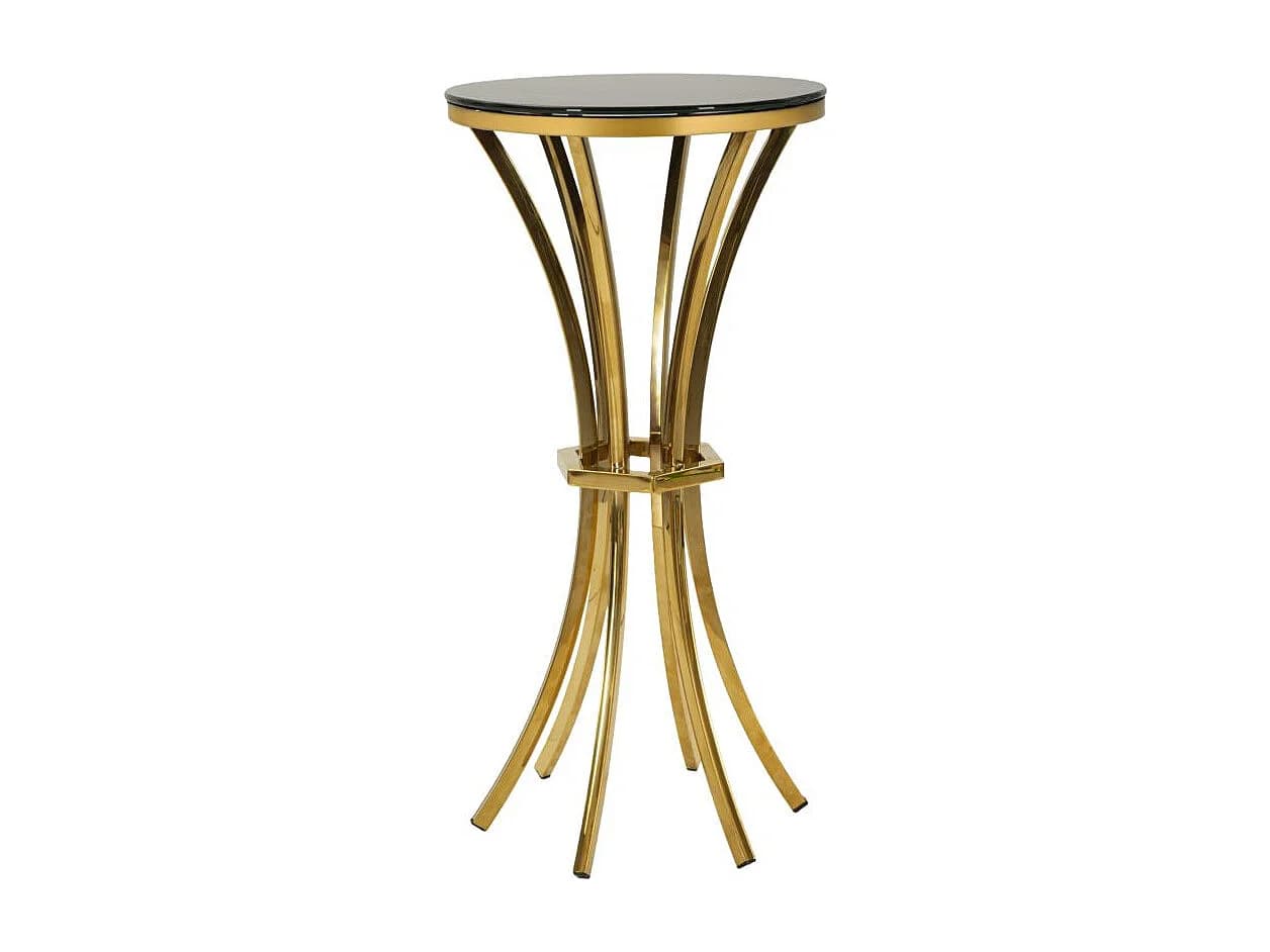 Table d'Appoint "Shanty" 81cm Noir & Or