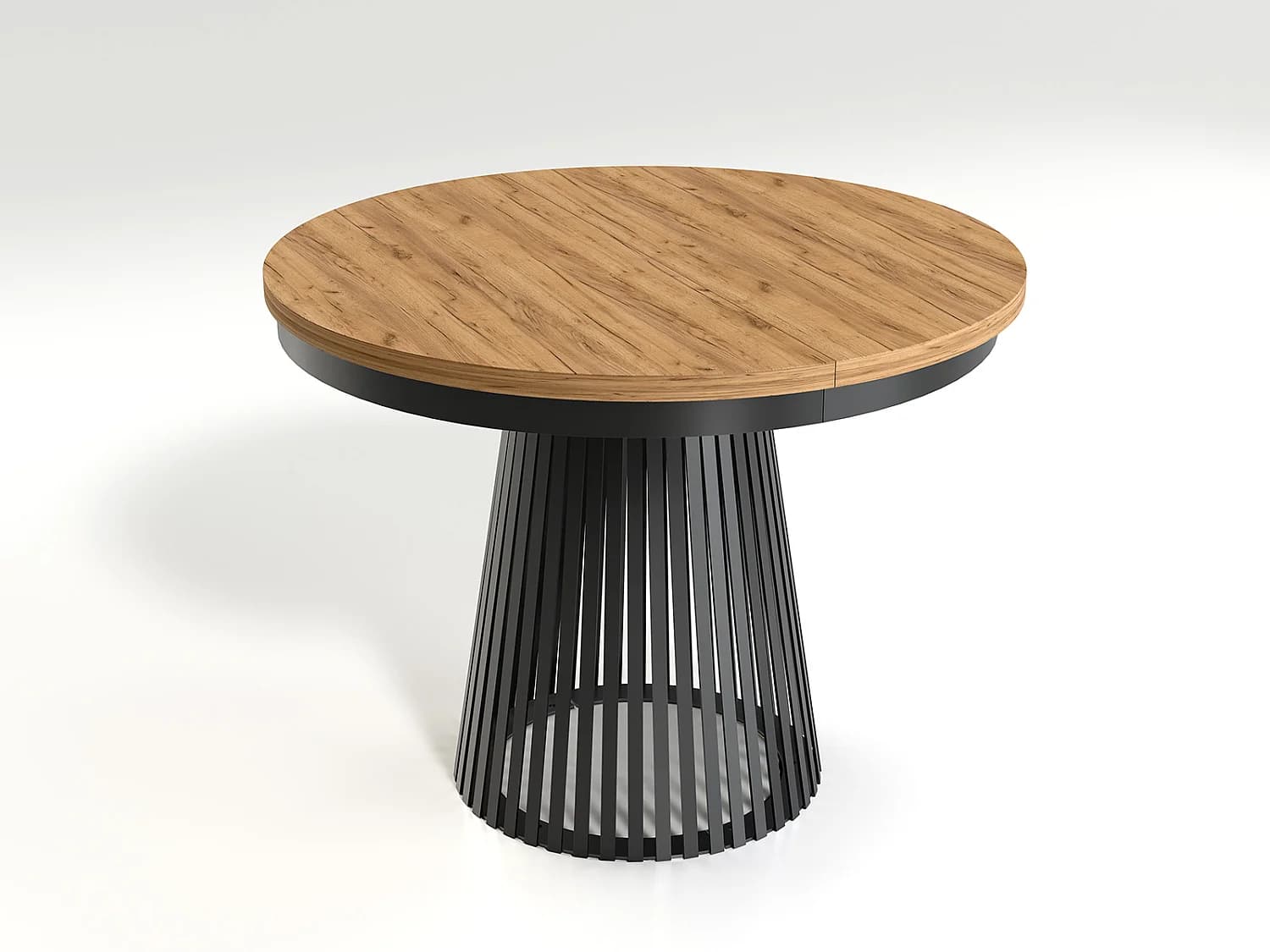 MINIO go for it, Table à rallonges GORI couleur chêne craft doré/noir