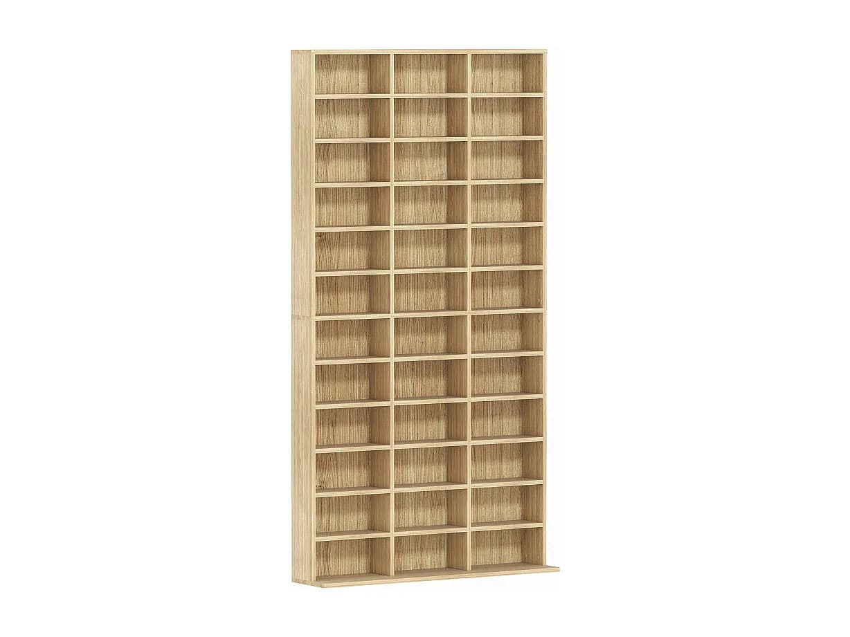 Etagère à compartiments réglables SALMA effet bois clair