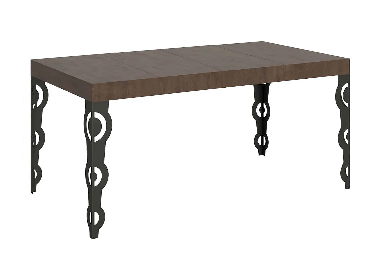 Table extensible Karamay Premium 120/380x90 cm avec pieds anthracite