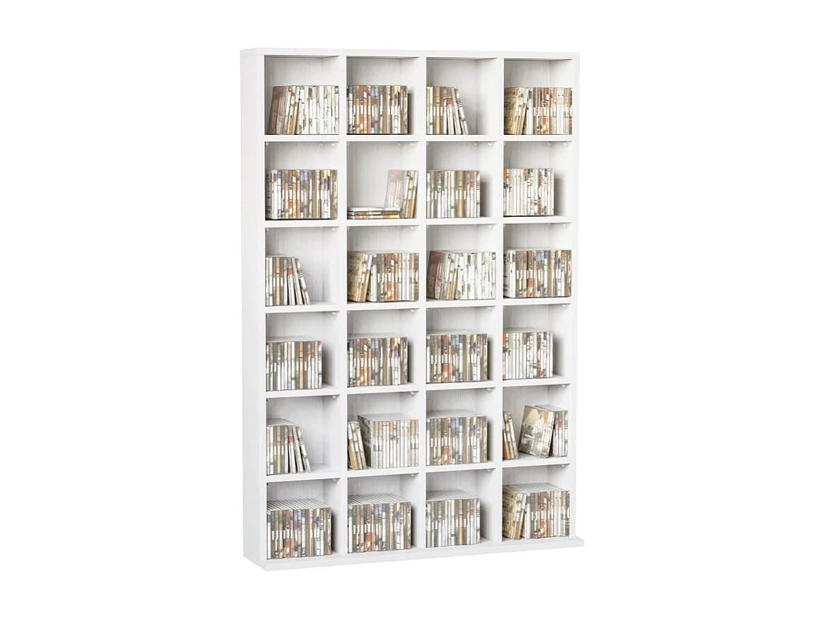 Etagère 24 compartiments ajustables LAIGER blanche
