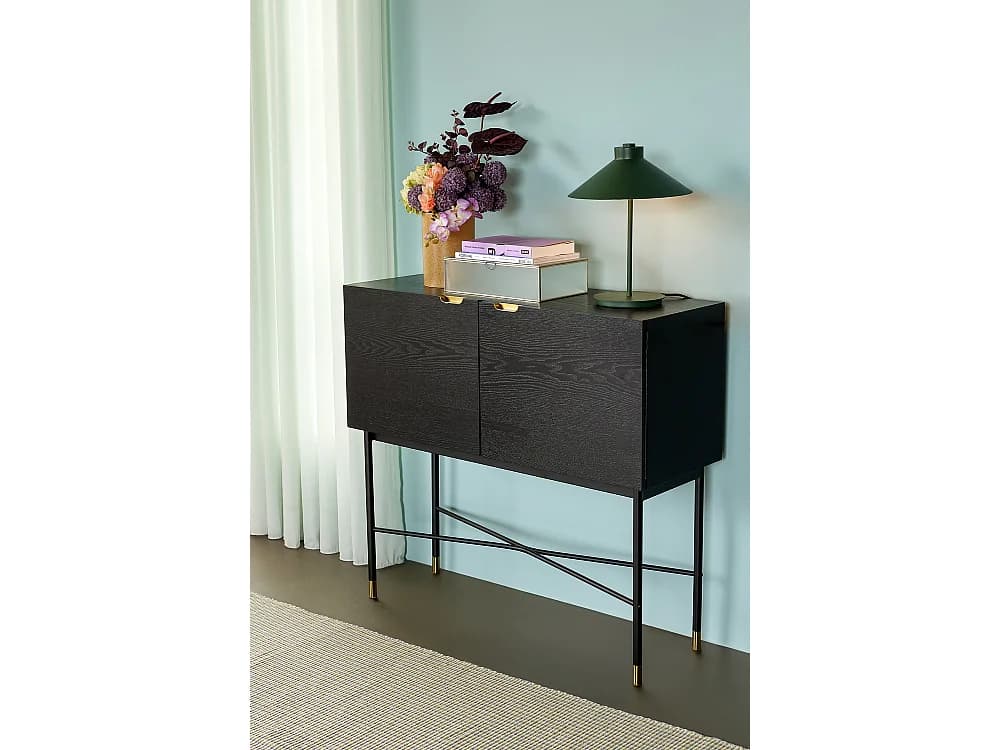 Hübsch Table Console Bois Noir NORM