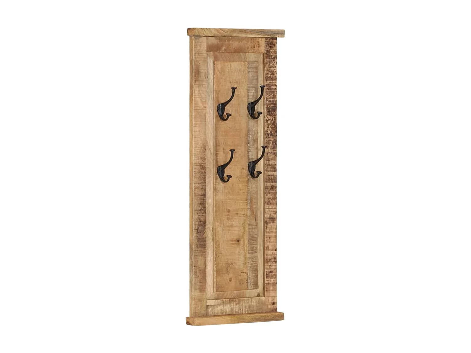 Mâcon Porte-manteaux 2 pcs Bois massif de manguier 38x100 cm