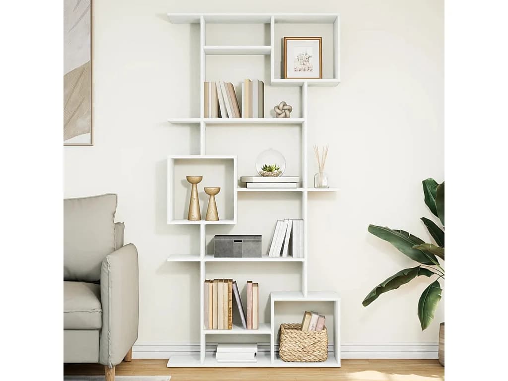 Bibliothèque blanc 92x29x188 cm bois d'ingénierie