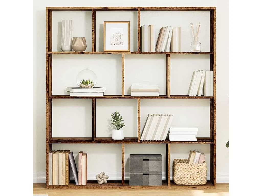 Bibliothèque vieux bois 132x29x141,5 cm bois d'ingénierie