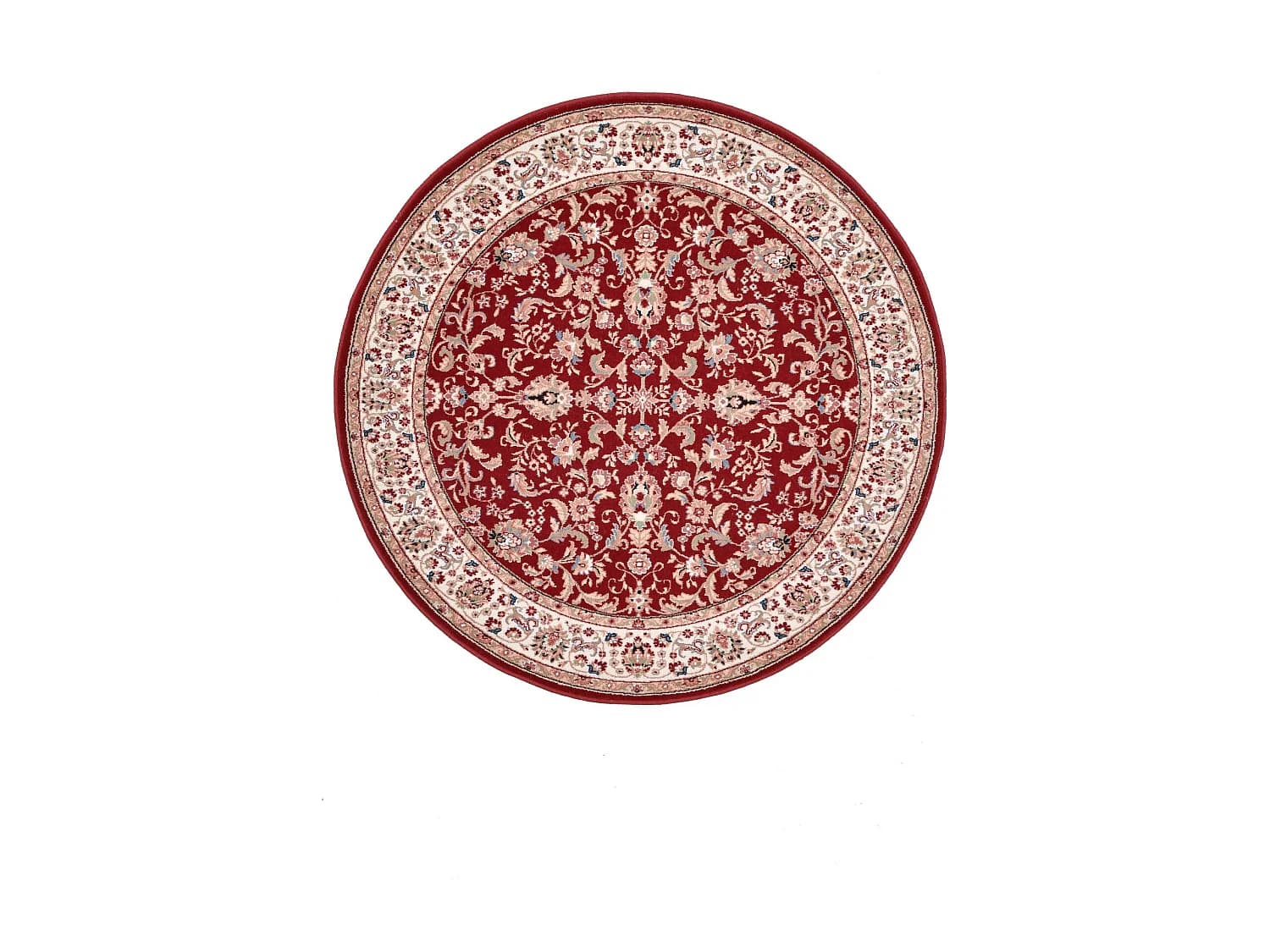 Tapis d'Orient tissé avec bordure 133x133 cm rouge Dolna