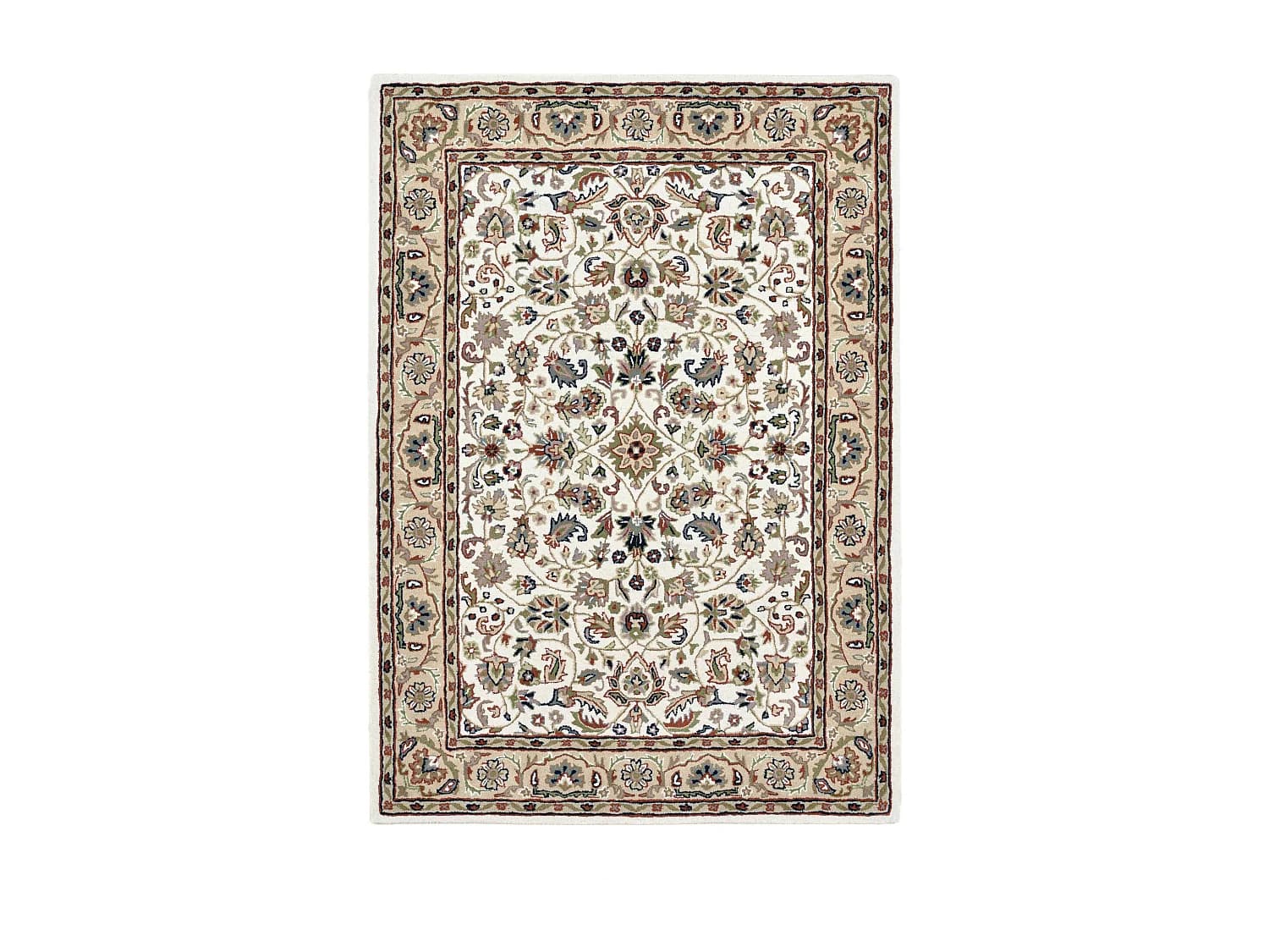 Tapis d'Orient tufté à la main en laine 140x200 cm beige Royal Orient