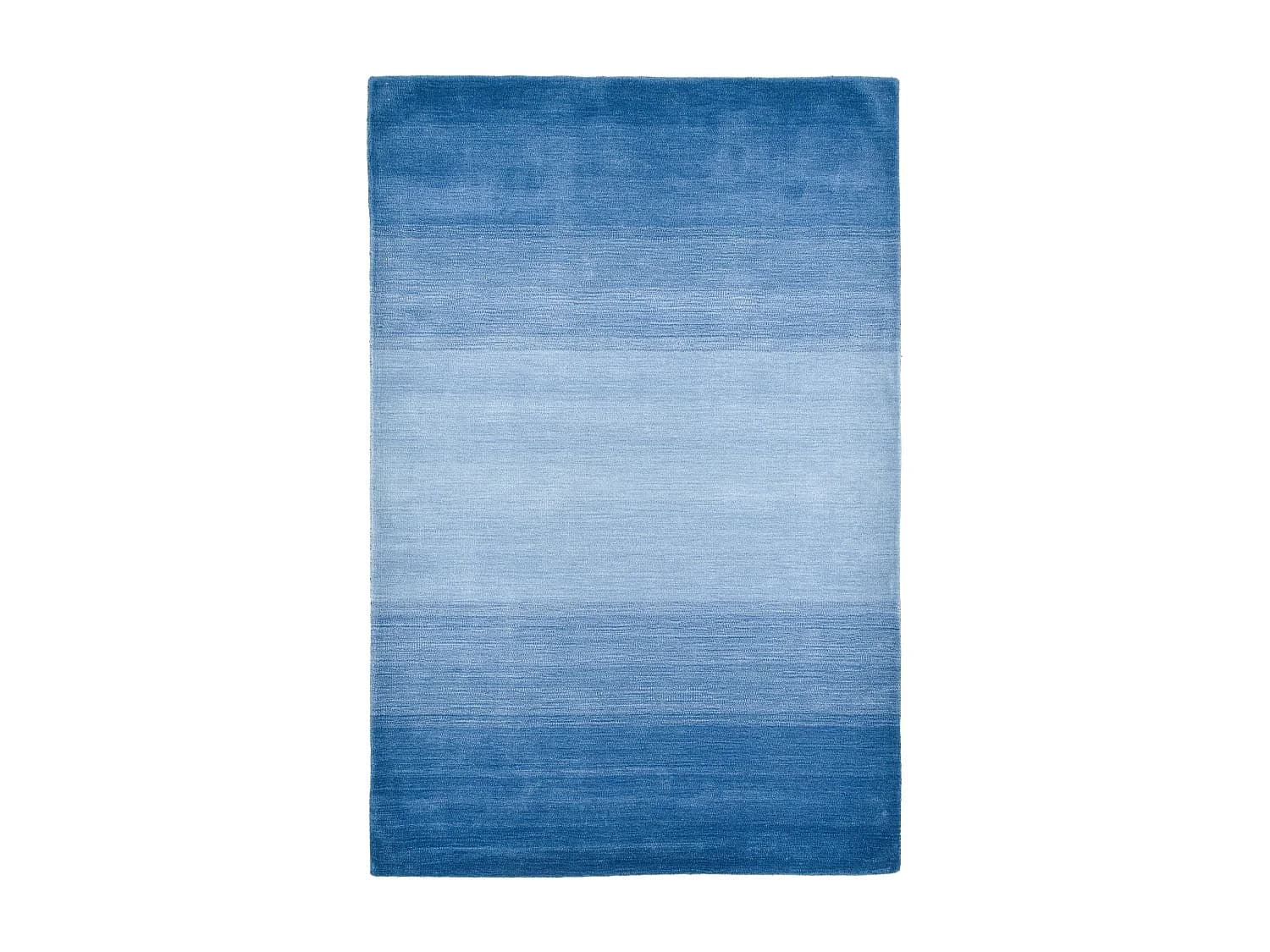 Tapis en laine avec dégradé de couleurs 140x200 cm bleu Wool Comfort