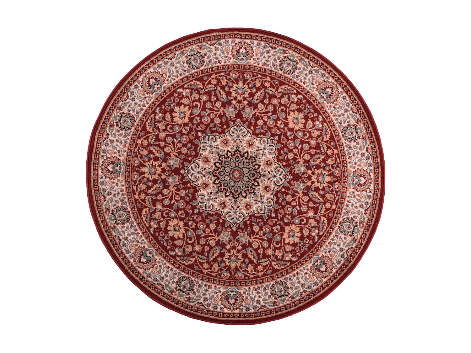 Tapis d'Orient tissé avec bordure 133x133 cm rouge Dolna