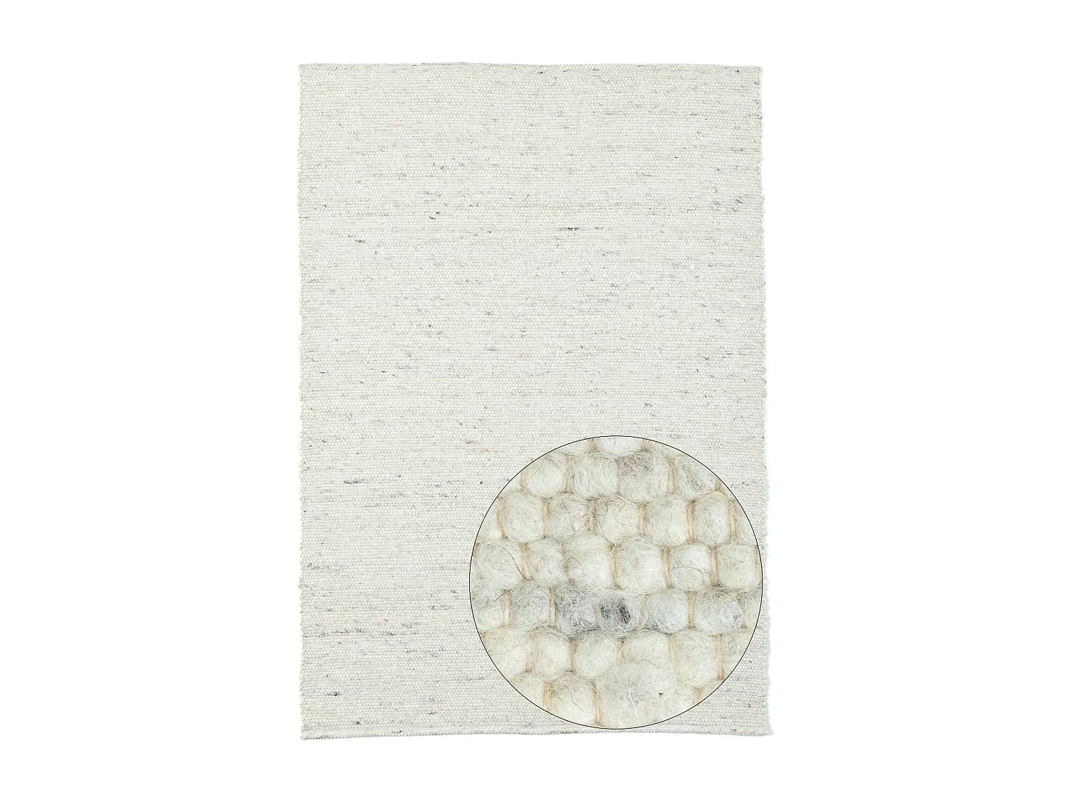 Tapis en laine tissé à la main réversible 140x200 cm natural Alm-Glück