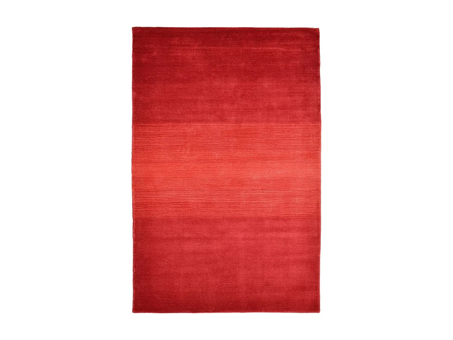 Tapis en laine avec dégradé de couleurs 140x200 cm rouge Wool Comfort