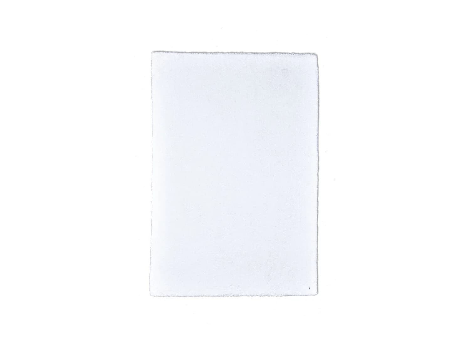 Tapis Shaggy tufté à la main 85x155 cm blanc Cozy