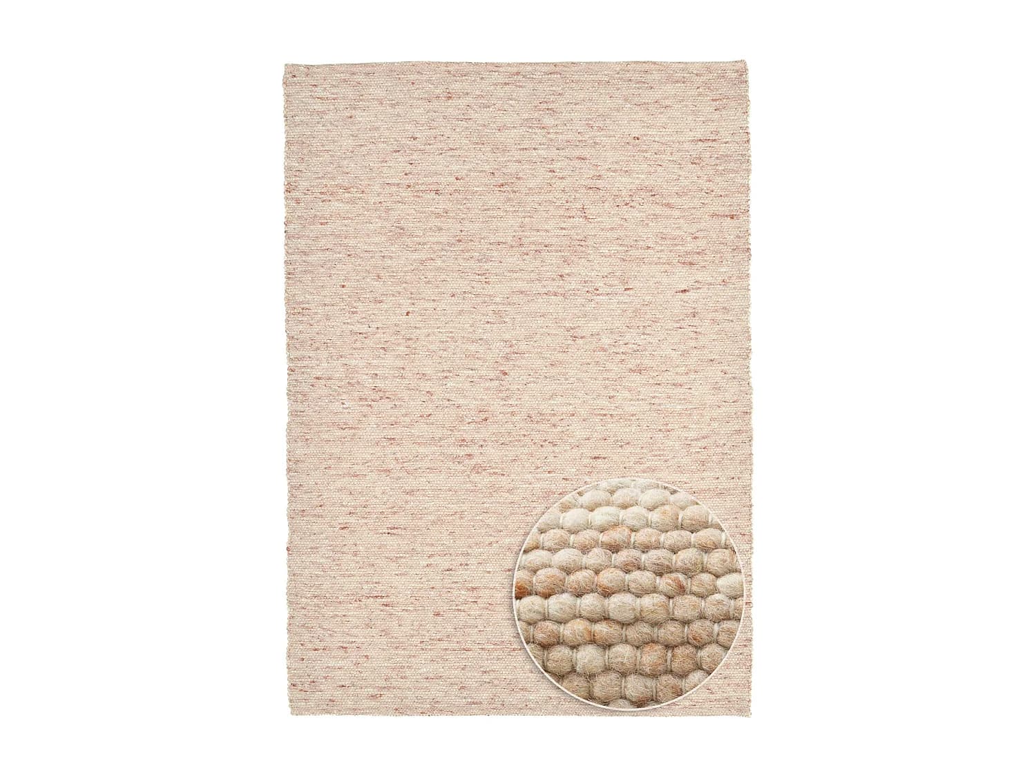 Tapis en laine réversible tissé à la main 140x200 cm Beige foncé Alpen