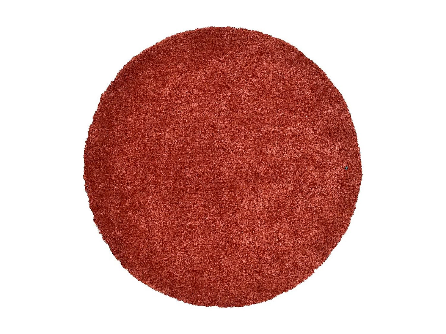 Tapis Shaggy tufté à la main 140x140 cm rouille Cozy