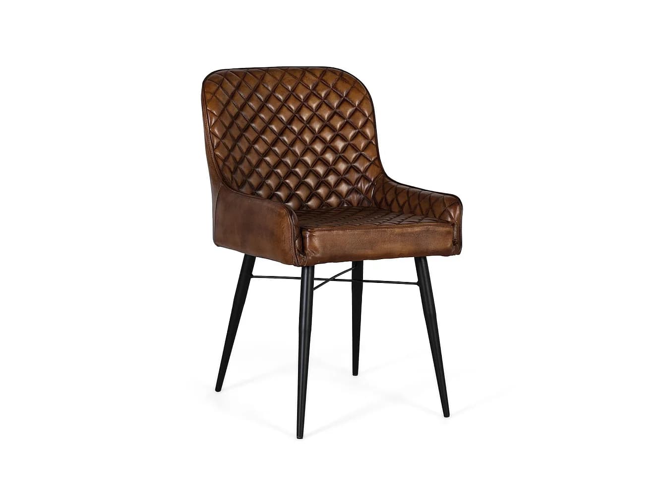 Fauteuil en cuir 51 cm, style classique moderne - 87 x 51 x 62 cm