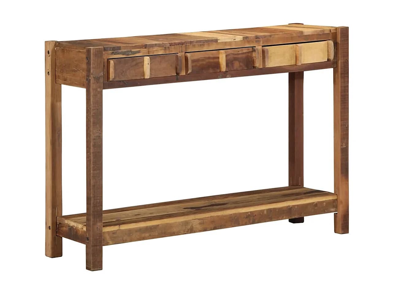 Table console avec tiroir avec stockage Marron 107 x 33 x 76 cm