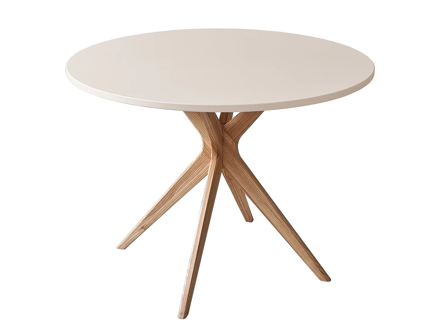 Table à manger ronde 110cm Jubi Bold Beige Brun