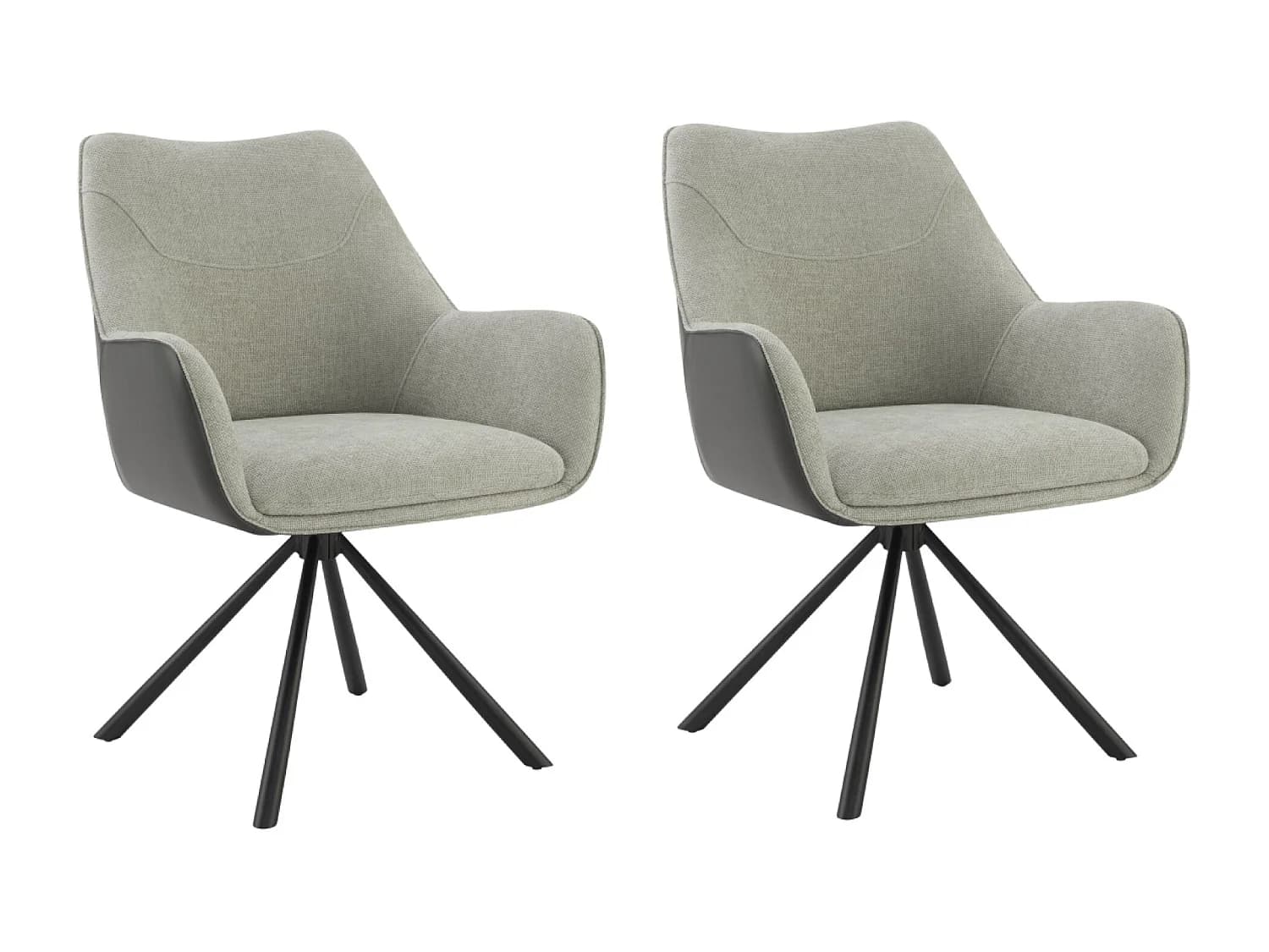 Lot de 2 Chaises de Salle à Manger, Fauteuil Pivotant à 360 degrés, Chaise de Cuisine