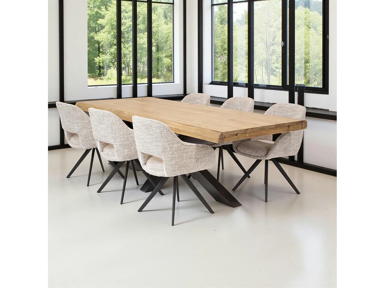 Table à manger extensible bois massif 200/300 cm MELBOURNE