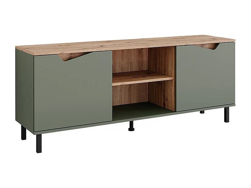 Meuble TV vert/artisan 150x38x60 marelle