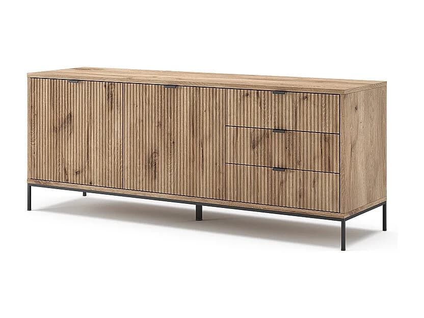 Buffet bas chêne viking 150x42x60 eliza