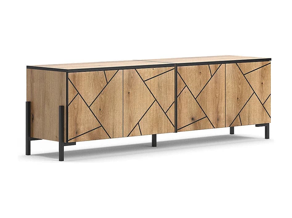 Meuble tv chêne 156.8x39.7x50 hatto