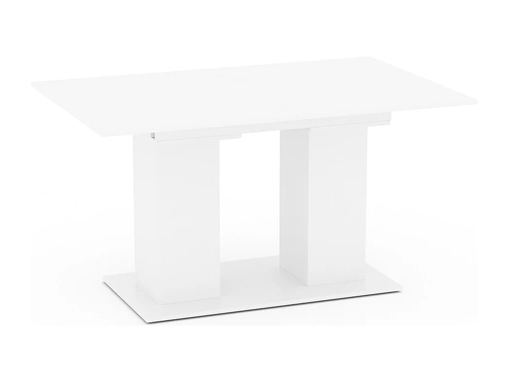 Table de salle à manger blanc 140x90x76 dix