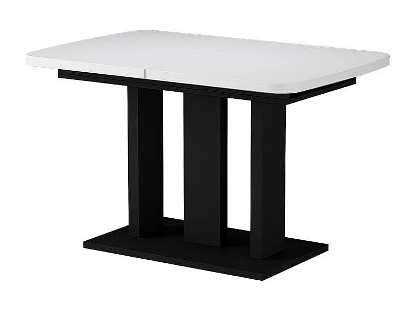 Table de salle à manger blanc/noir 120x80x77.3 fenaro