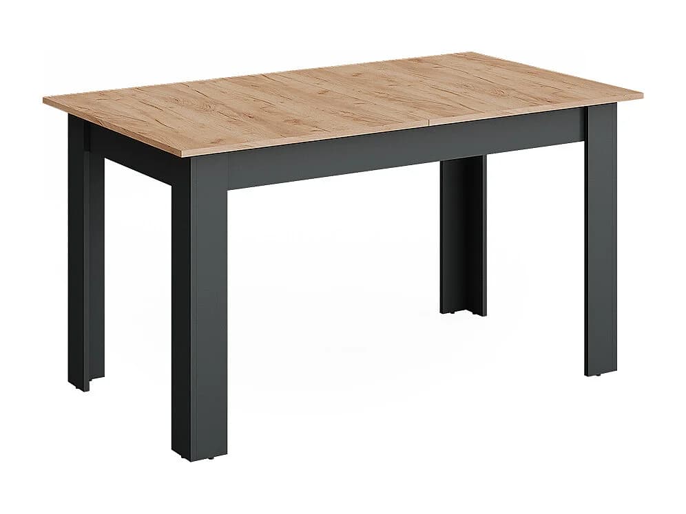 Table de salle à manger anthracite/chêne de force doré 140x80x76 repose