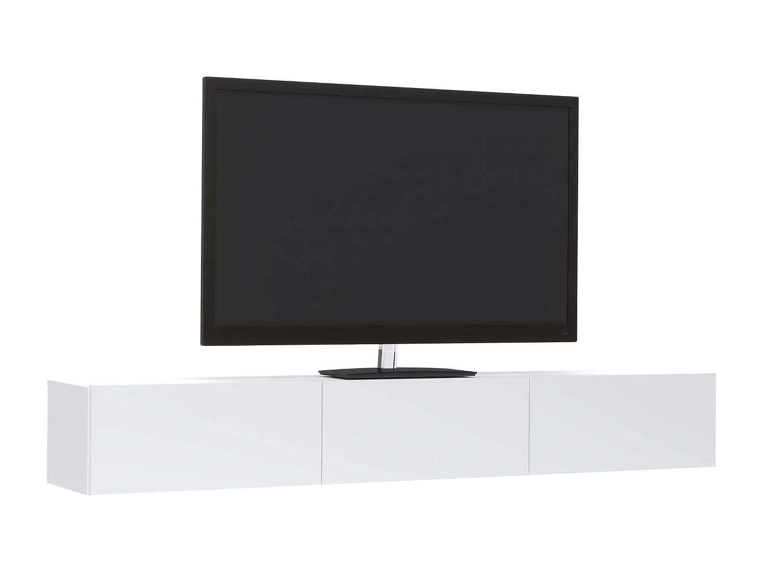 Meuble TV haaus Elba, Blanc, 180 x 30 x 25 cm
