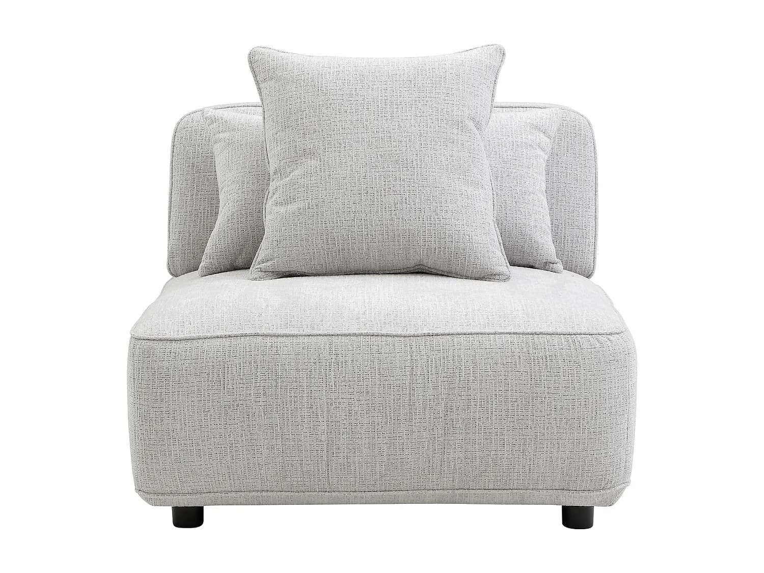 Fauteuil en tissu chenille gris clair LELACO