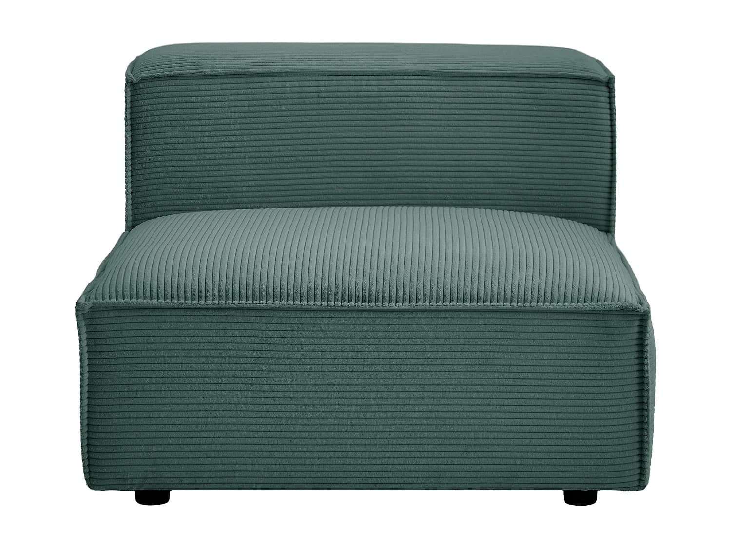 Fauteuil en velours côtelé vert RUZOLO