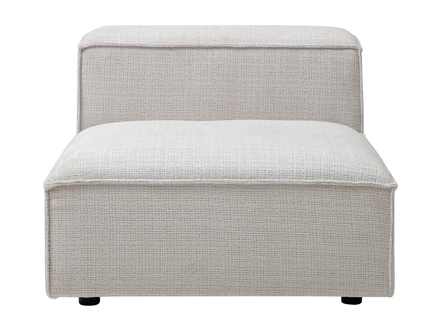 Fauteuil en tissu chenille beige RUZOLO