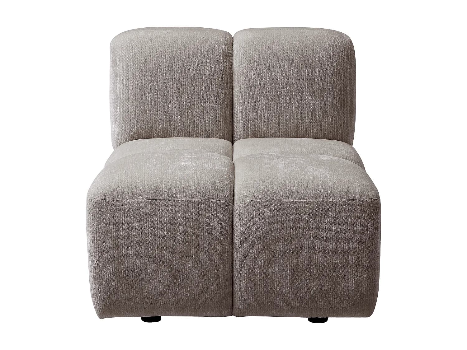 Fauteuil en tissu texturé taupe CARLIVI