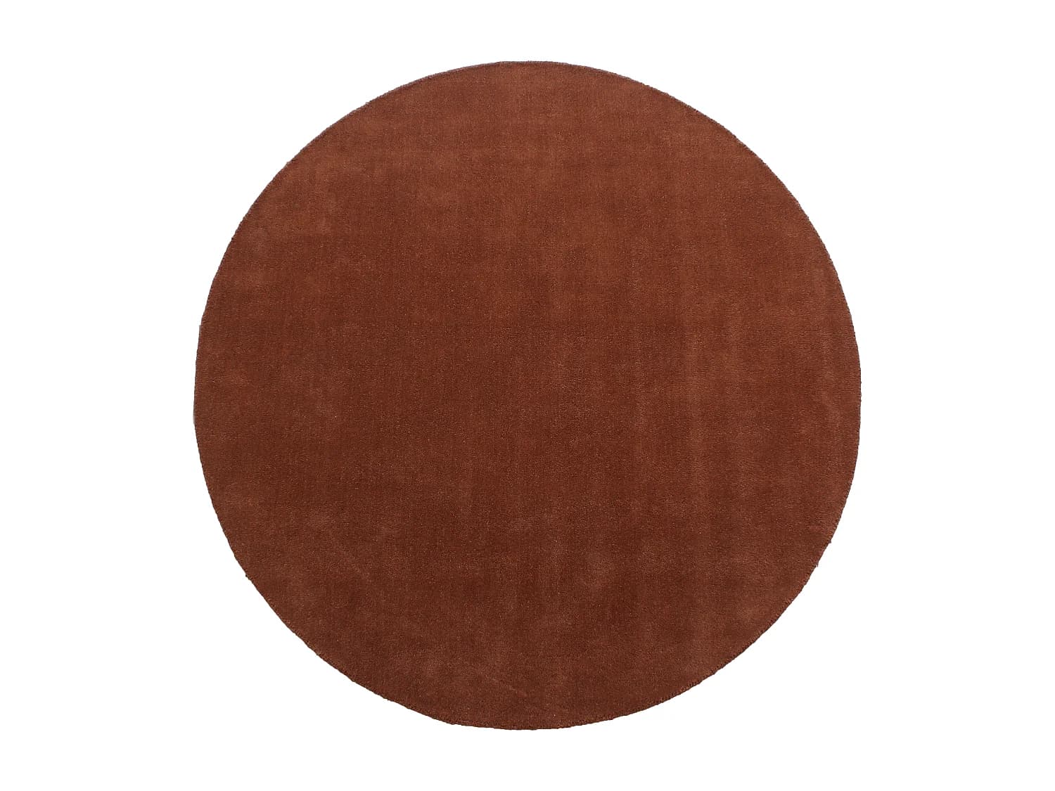 Tapis rond 100% laine tissé à la main - D. 200 cm - Terracotta - 1800g/m² - SELINA