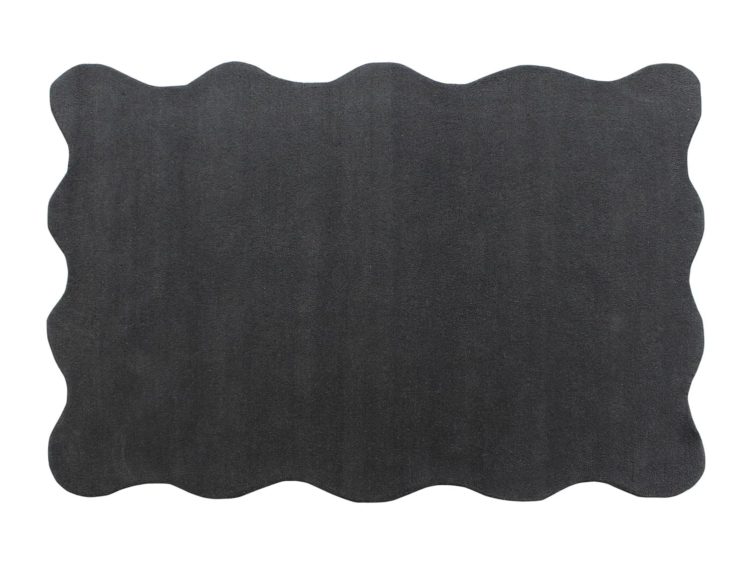 Tapis tufté 100% laine - 160 x 230 cm - Gris anthracite - 2100g/m² - MERONE